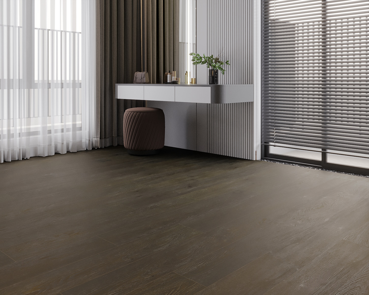 Кварцвиниловый SPC ламинат Art East Art Stone Force Дуб Велес ASF 50-08 1220×184×5 фото в интерьере